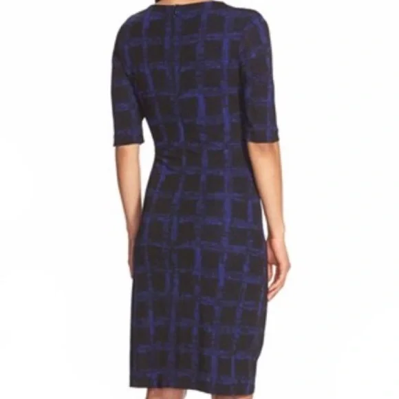 Hugo Boss Blue Black Sheath Career Dress Small I - Picture 2 of 10